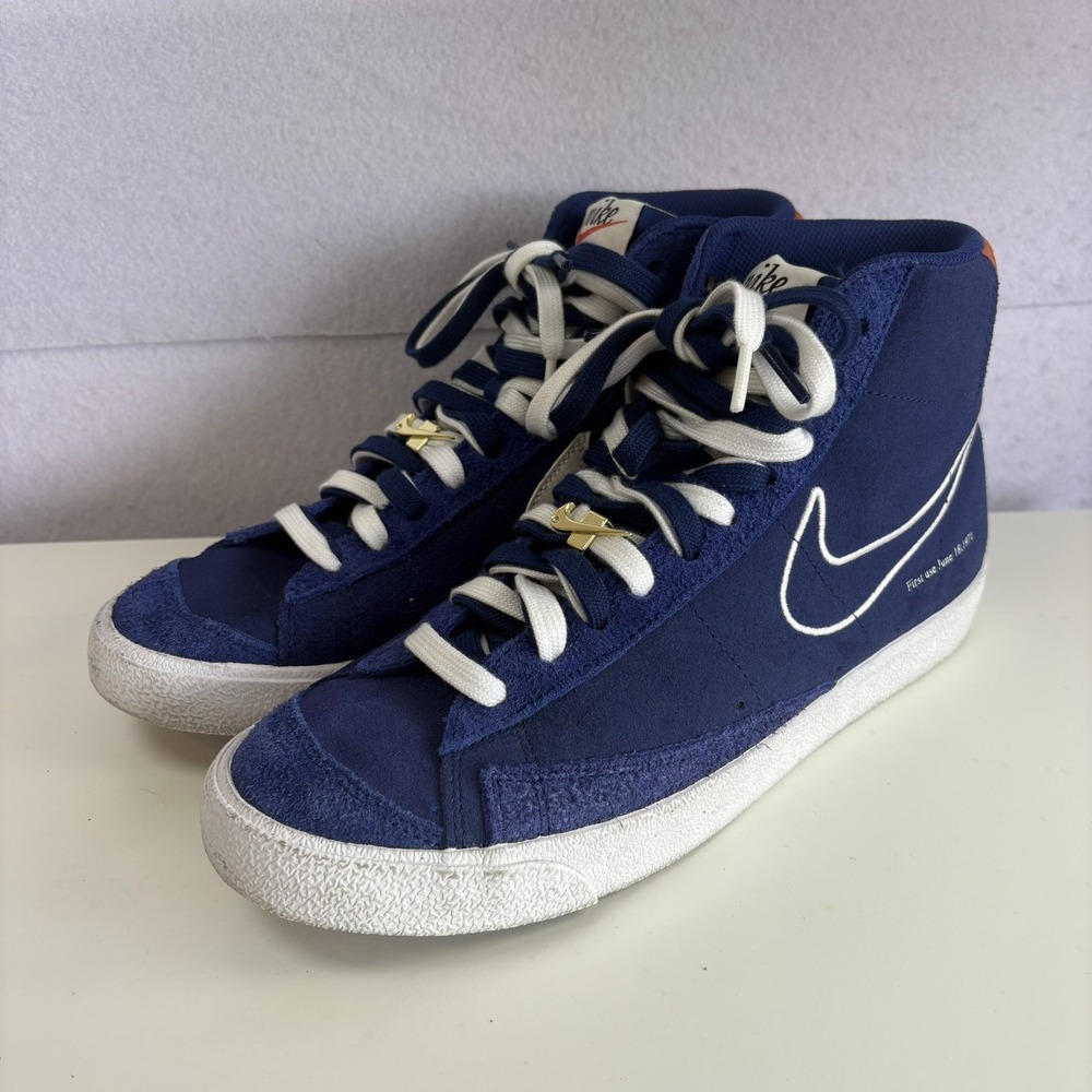 Nike Blazer Mid '77 First Use Royal Blue Suede White DC3433-400 sz 10 Men Retro
